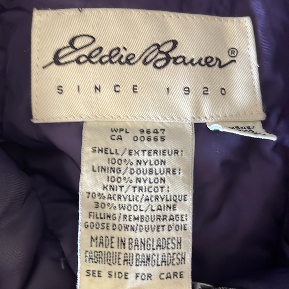 EDDIE Bauer Goose Down Nylon Coat Size Medium - Picture 8 of 12